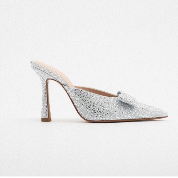 ZARA Rhinestone Mules - Picture 4 of 6